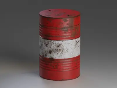 Oil Barrel Low-poly 3D model purchase