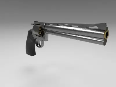 Colt Revolver Textured Low-poly 3D model