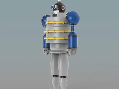 Robot 3D model by cosmicart