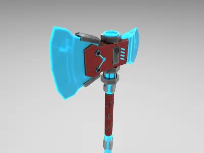 Stylized War Axe Low-poly 3D model purchase