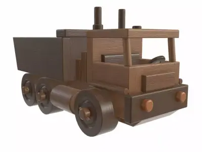 Truck wooden 3D model