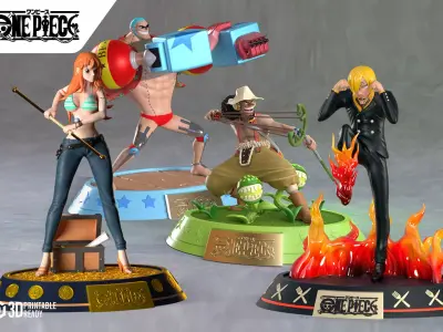 One Piece Crew  Part 1  3D Model Pack