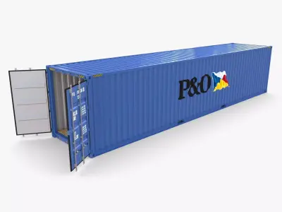 40ft Shipping Container PO v1 3D model