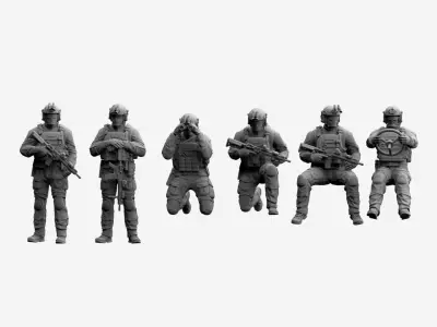 US RANGER SOLDIERS 3D print model purchase