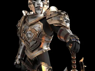 Anduin Wrynn WOW Battle for Azeroth Suit 3D model