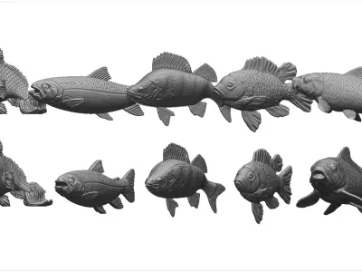 Koifish Low-poly 3D model