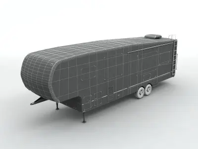 Fifth Wheel Travel Trailer Toy Hauler 2-Axle 2 3D model