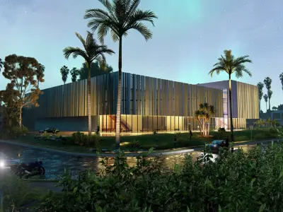 Commercial building Revit Lumion with 3d grass 3D model purchase