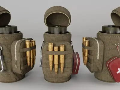 Tactical pouch - Maya 3D model