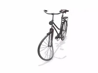 Vintage Rusty Bicycle Low-poly PBR Low-poly 3D model