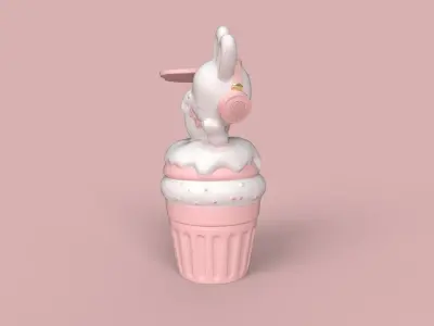 Home Cute Bunny Ornament 3D model