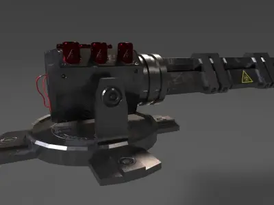 Plasma Gun - Spaceship Gun Textured Low-poly 3D model