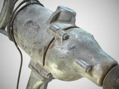 Vintage Electric Drill PBR Low-poly 3D model