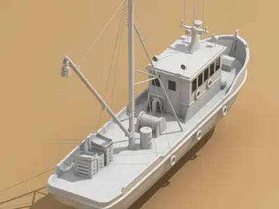 Fishing boat 01 3D model