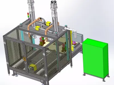 10T servo cylinder press machine 3D model