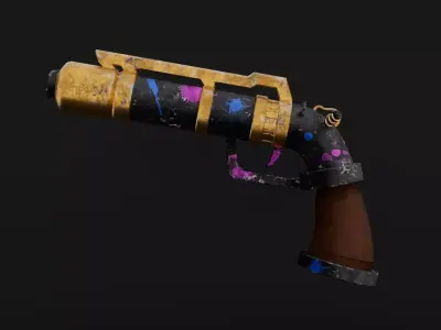 Jinx Gun Low-poly 3D model