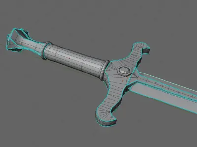 Fantasy Sword 3D Model Low-poly 3D model purchase