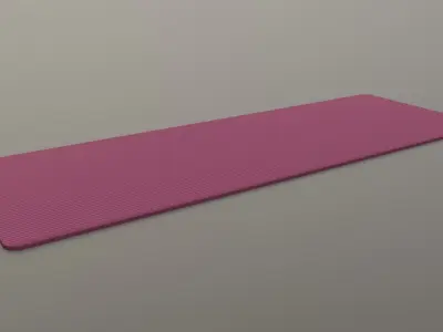 PBR Yoga Mat - Pink Low-poly 3D model