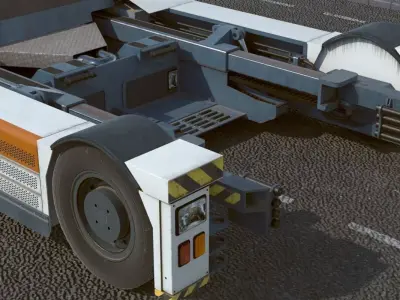 Aircraft Towing Tractor PBR 3D model