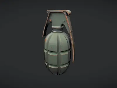 military-style hand grenade 3D model purchase