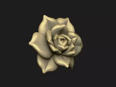 Jasmine flower design royal luxury deco orgranic polished 3D print model