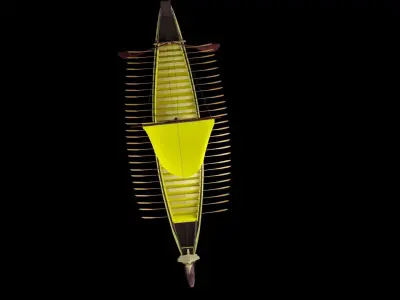 Sailing Vessel Low-poly 3D model  Low-poly 3D model