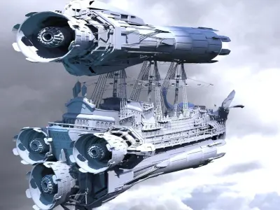 Jet Fusion Airship  3D model