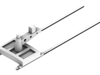 Staveley Machine with Radial Arm on Rail 3D model