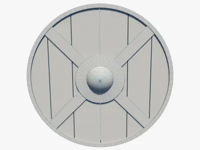 Wooden shield Low-poly 3D model order
