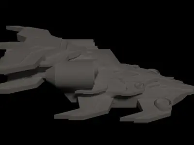 Spaceship tyrannosaurus Low-poly 3D model