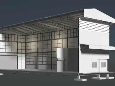 Warehouse in section cut 24i18 3D model