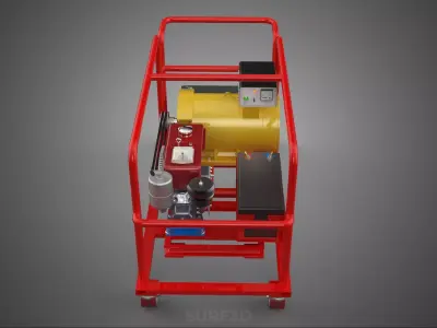PORTABLE POWER BANK CHARGING STATION DIESEL GENERATOR SET GENSET 3D model
