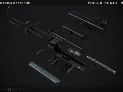 Low-poly Ingram Mac10 Low-poly 3D model