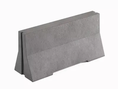 Concrete Barrier B 03 Low-poly 3D model