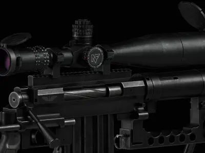 NIGHTFORCE B E A S T  5-25X56 Scope Low-poly 3D model