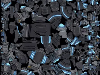 Futuristic Gun 3D model order