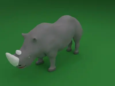 Rhino Low-poly 3D model