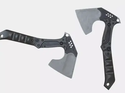 Axe Tactical War Military Weapon Army Cut 3D model