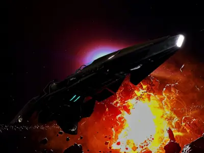 WIPE OUT - XF SPACE FIGHTER Low-poly 3D model
