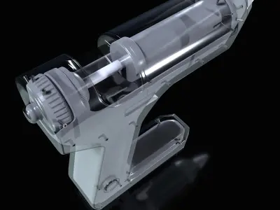 Glue gun Low-poly 3D model