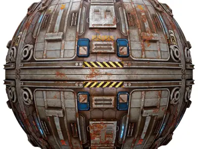 PBR Seamless Sci-Fi Texture 25 Low-poly 3D model