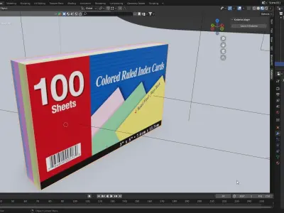 paper products Index Cards Low-poly 3D model