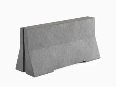 Concrete Barrier B 03 Low-poly 3D model