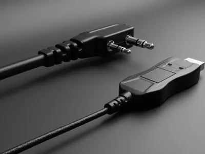 Wire Plugs 3d Model Low-poly 3D model