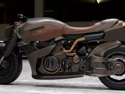 Cyberpunk Concept Motorcycle - High Detail Hard Surface 3D model