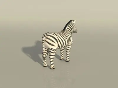 Zebra - Editable Free 3D model