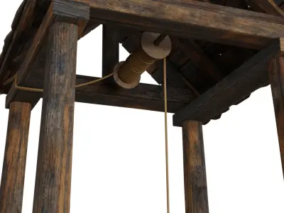 Ancient building water well 3D model