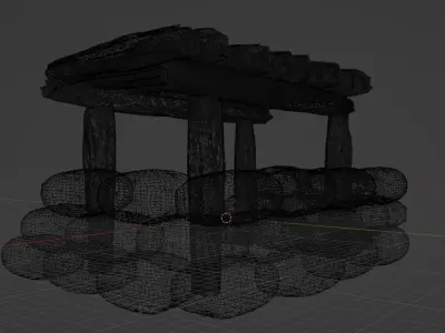 Military Army Bunker 3D Model - Blender Cycles Render Low-poly 3D model