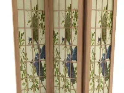 Asian Folding Screen 3D model