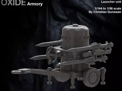 Rapier SAM Launcher unit 3D print model